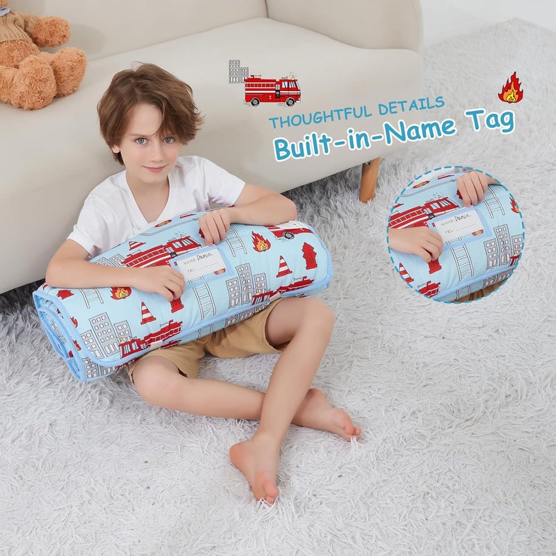 softan Toddler Nap Mat with Pillow and Blanket, Extra Large Rolled Napping Mats,Toddler Sleeping Bag for Daycare,Kids Sleeping Bags for Sleepover,Toddler Sleeping Bag Camping - Image 4